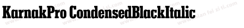 KarnakPro CondensedBlackItalic Cond字体转换